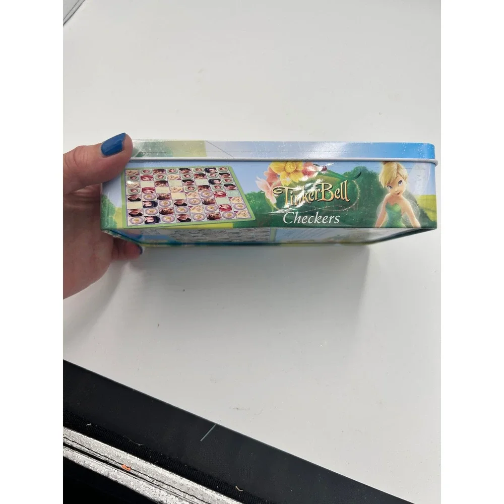 Disney Fairies Tinker Bell Checkers Game in Collector Tin Cardinal 17194